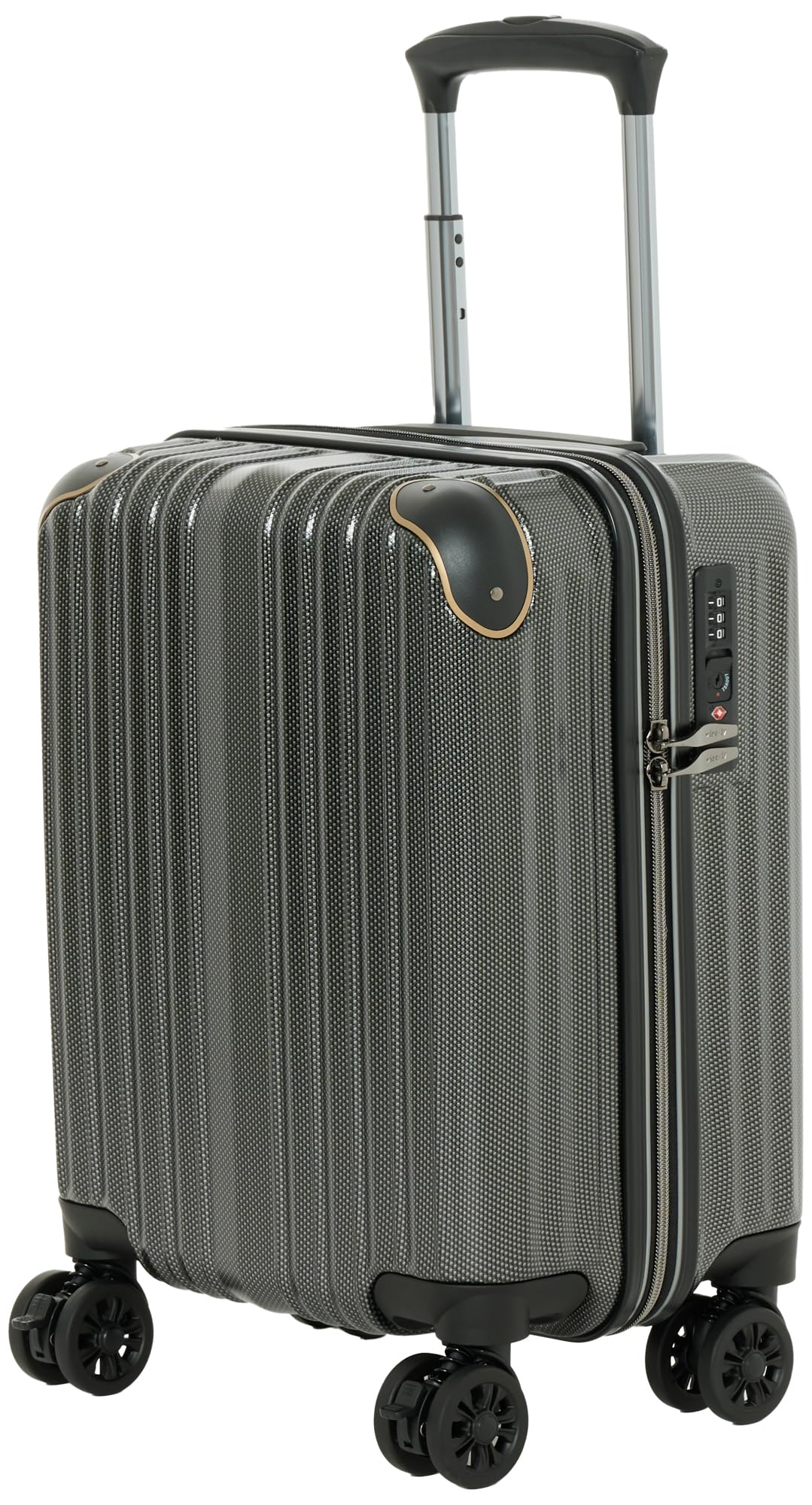 

Suitcase Spark II and dial TSA coin locker bar carbon black [Wisely] Ultra-lightweight, shock-absorbing stopper-function dual-wheel casters, lock,