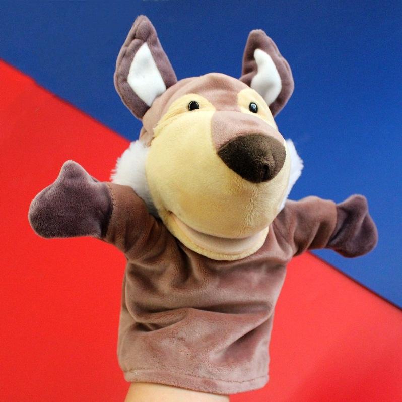 Zvířátka Loutkové plyšové hračky Roztomilé plyšové panenky Vzdělávací hračky pro miminka Lev Slon Dinosaurus Opice Děti Dárky