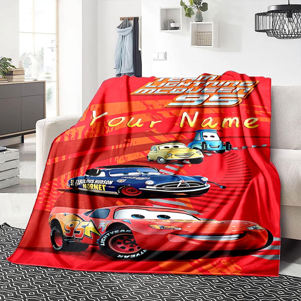 Custom Name McQueen's Race Day blanket for Couch & Bed, Plush Cozy Fuzzy Blanket Super Soft & Warm Blankets for Fall and Winter. 0908470