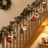 10Pcs Santa Claus Christmas Hanging Ornaments DIY Wall Party Holiday Decorations  New Year
