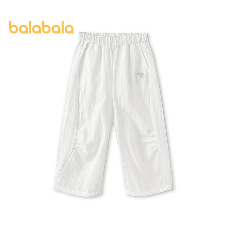 Balabala Girls' Summer Pleated Knee Umbrella Pants