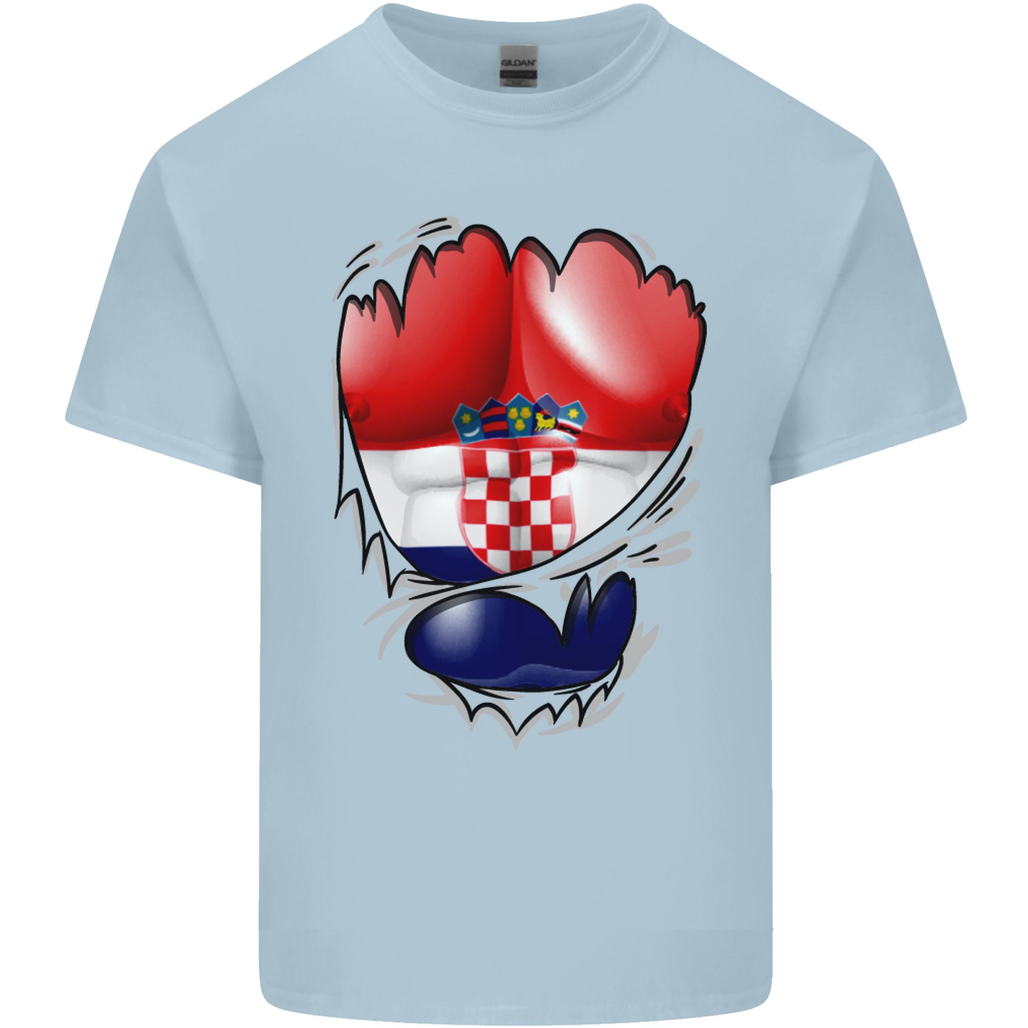 Gym Croatian Flag Ripped Muscles Croatia Unisexs Light Cotton TShirt S