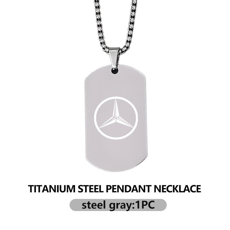 

For Benz Stainless Car Logo Pendant Necklace Personalized Auto Decorative Accessories AMG Exclusive W204 W222 W205 W203 W213
