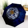 Leicester City FC  Pattern, Automatic Folding Umbrella, Portable and Foldable Design, 8 Ribs, a Christmas or Birthday Gift.