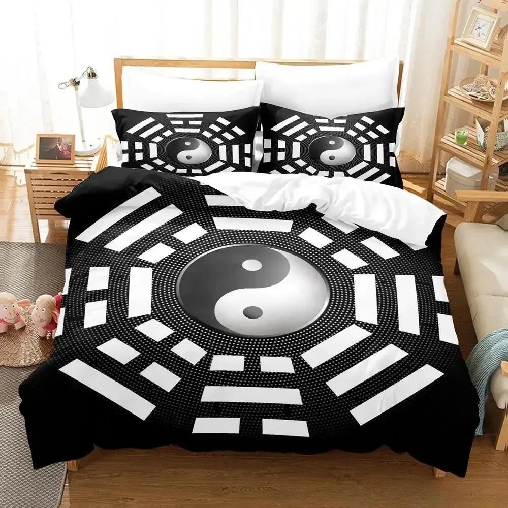 Colorful Yin and Yang Made of Color Combinations Bedding Set Single Twin Full Queen King Size Adult Kid Bedroom Duvet Cover Sets