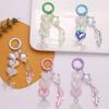 Sweet Heart Keychains Party Gifts Acrylic Material Cute Feather Keychains Handbag Pendent Keyrings for Women Girls