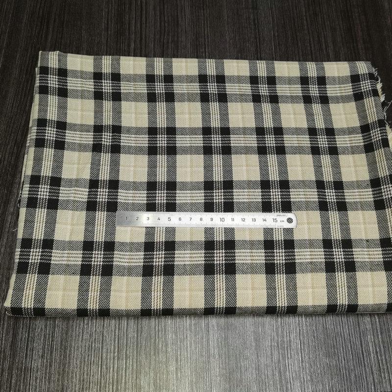Spot Color-Woven Plaid Jacquard Fabric for Children's Autumn/Winter Brushed Polyester-Cotton Shirts