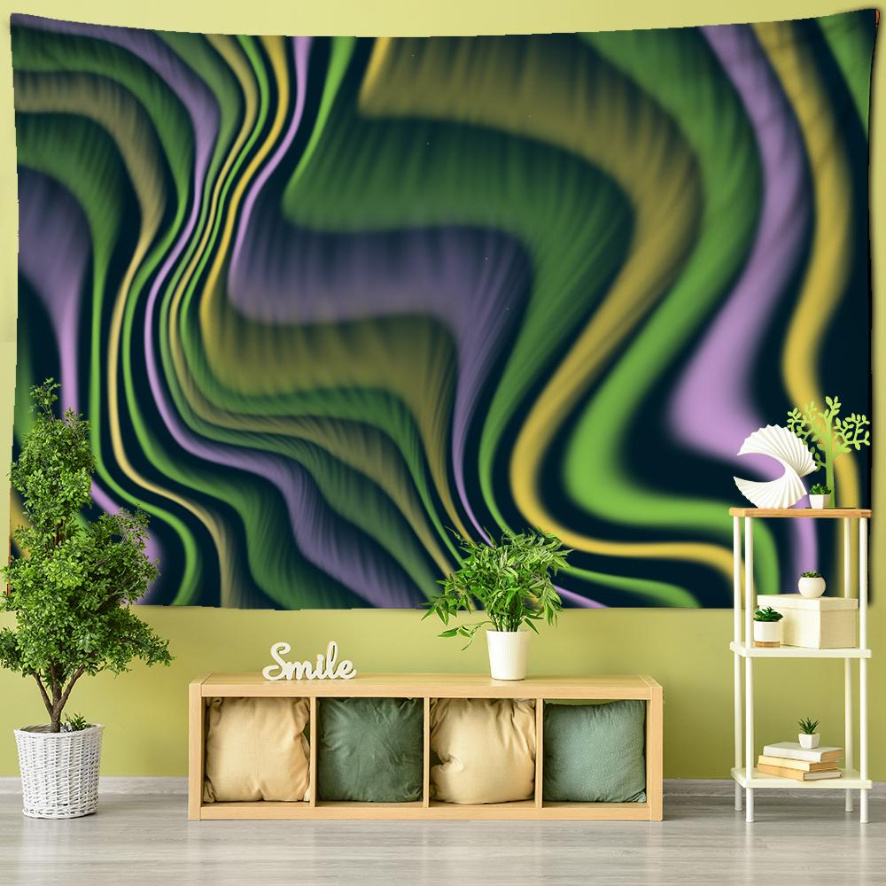 Tapiserie de Perete Linii Ondulate Psihedelice Vrăjitorie Psihedelic Hippie Boemwind Vertij Dormitor Cameră Decor Acasă