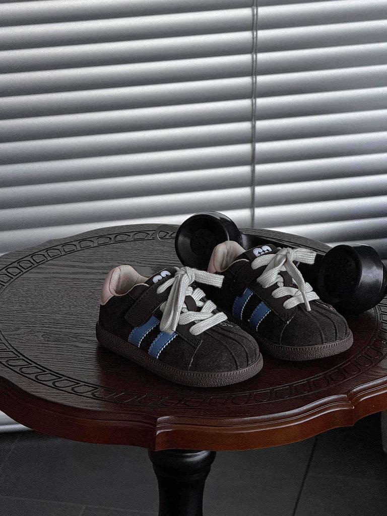 XSHX Retro Sport Handgefertigte Shell Head Plissiertes Leder Jungen und Mädchen Moralische Erziehung Funktionelle Board Schuhe Wenzhou Klassenkameraden Klettverschluss