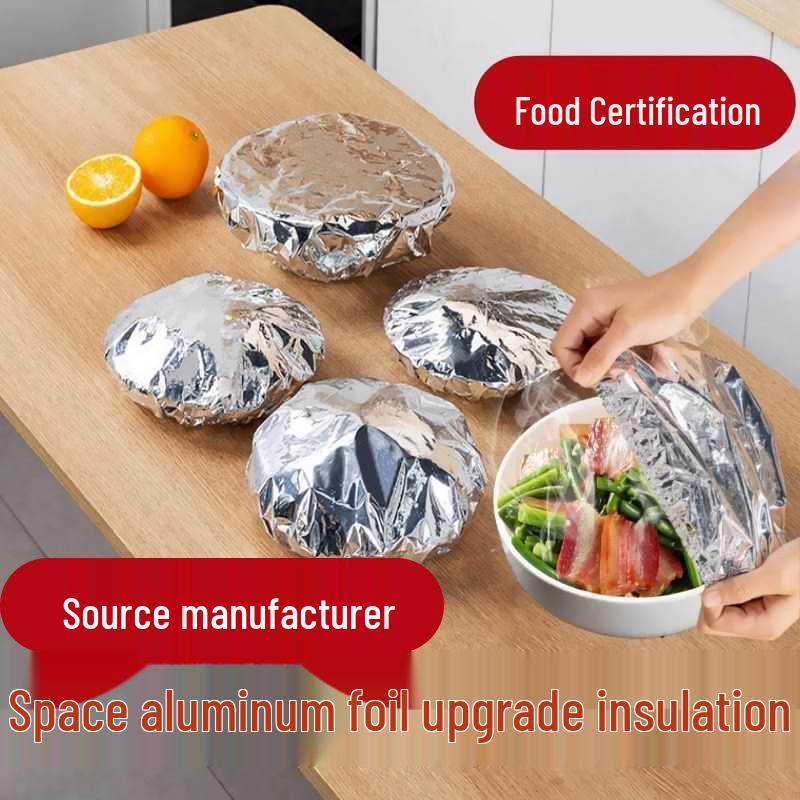 Aluminum Foil Insulation Dining Table Cover: Kitchen Food Fresh-Keeping and Heat Insulation Film.