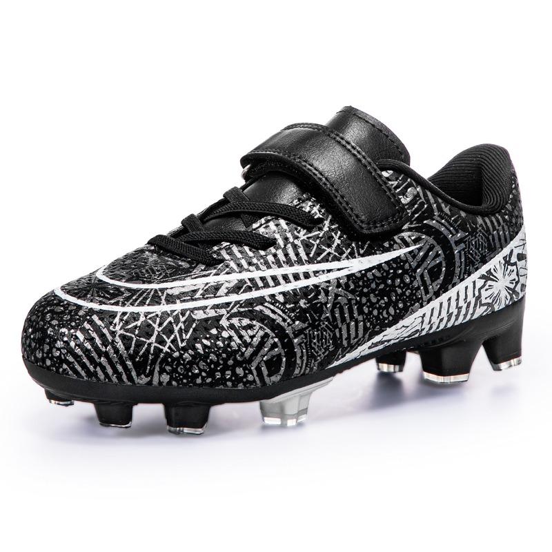 Children's Football Shoes Low-top Velcro New Breathable Student Professional Training Sneakers Indoor Foreign Minister Broken Nails