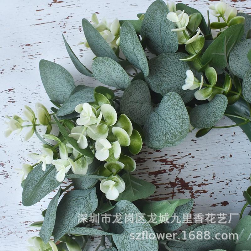Artificial Eucalyptus Wreath Small Door Decor Floral Ring Front Wall Hanging Home Garden Interior Decoration
