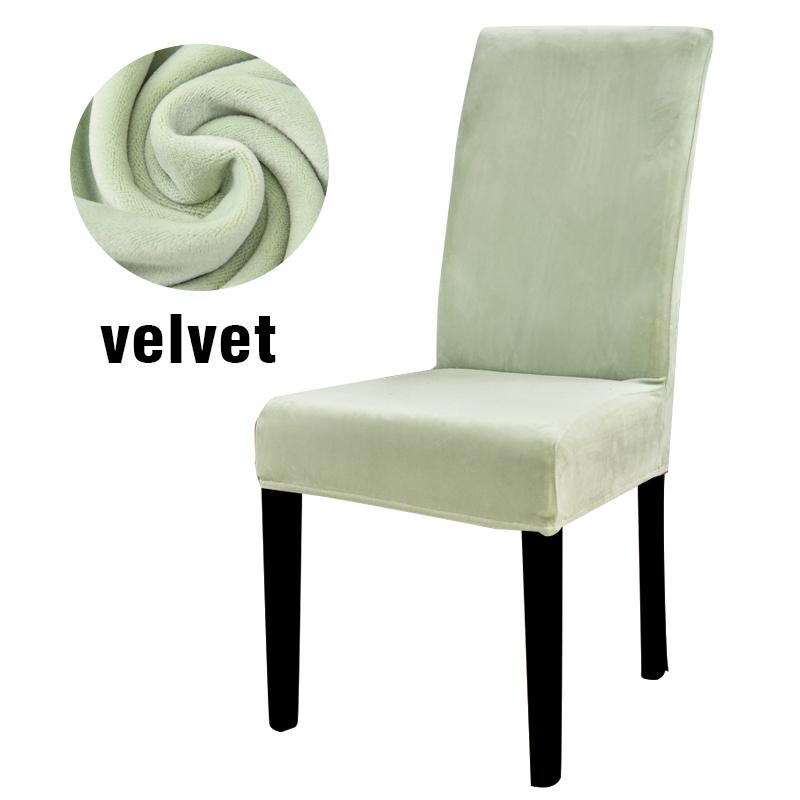 Velvet Chair Slipcovers for Dining Room Stretchy Super Soft Parson Chair Seat Covers Chair Protectors for Party Pet Protection