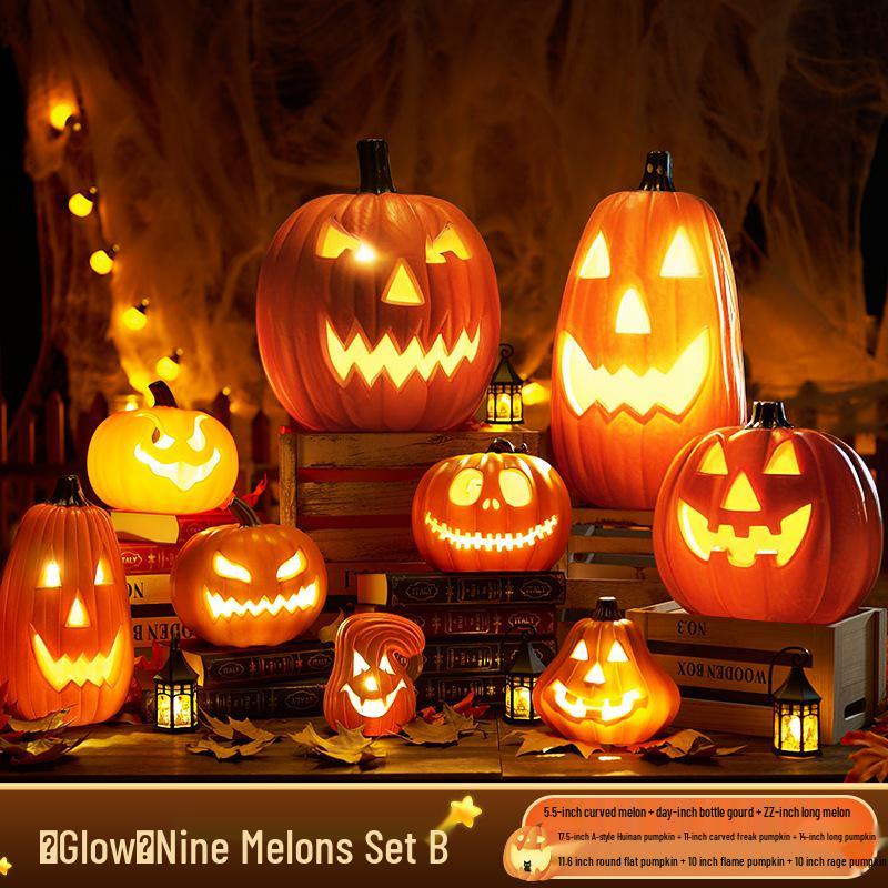 Large Luminous Pumpkin Lantern for Halloween Outdoor Theme Decorations