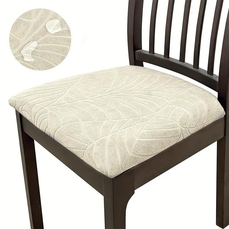 

1/2/4/6 шт. жаккардовый водонепроницаемый чехол на стул, накидка для столовой, чехол на сиденье стула для свадебного банкета, защита офисного стула 1 PC бежевый