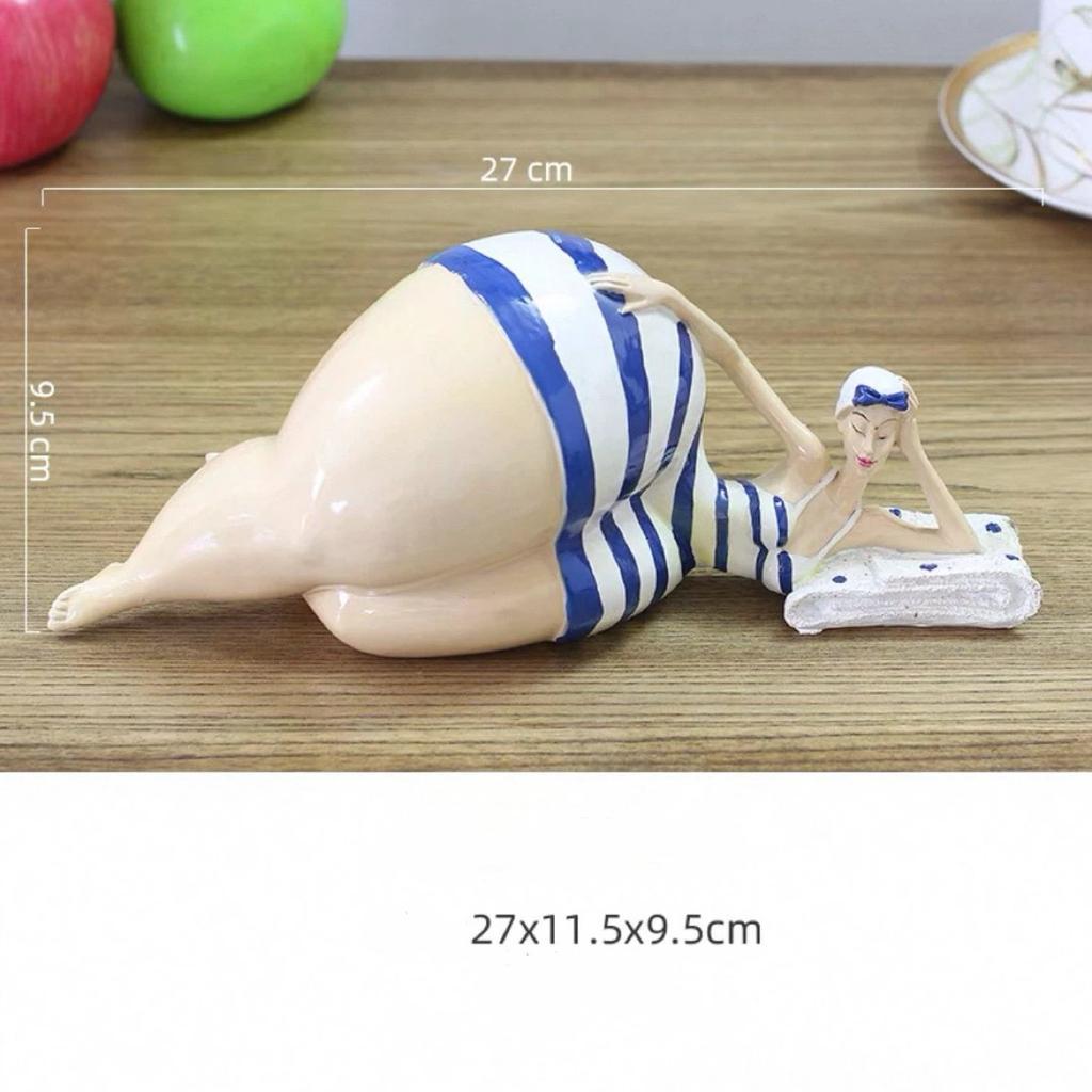 Nordische Golf-Lady Harzfigur, Elegantes Sportmädchen Yoga-Stil Dekorative Statue für Wohnzimmer Heimdekoration