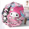 1pc My Melody & Kuromi Princess Edition Umbrella: Automatic Open/Closed, Foldable Design, Outdoor Use, Festival Gift for Fans, Travelers, Daily Use.T0