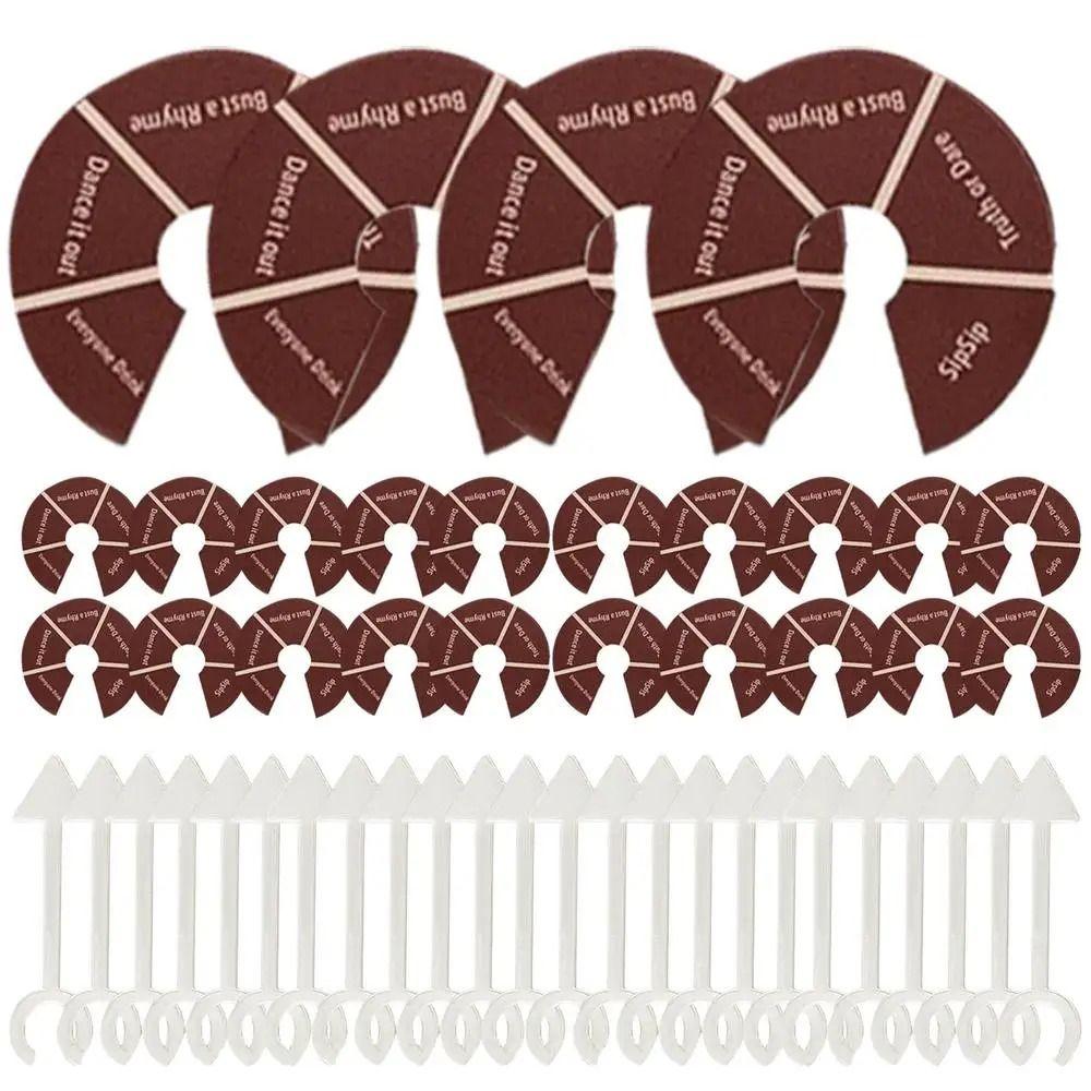 6/12/24Pcs Removable Wine Glass Spinner Reusable Wheel Interactive Board Toys Drink Roulette  Adults