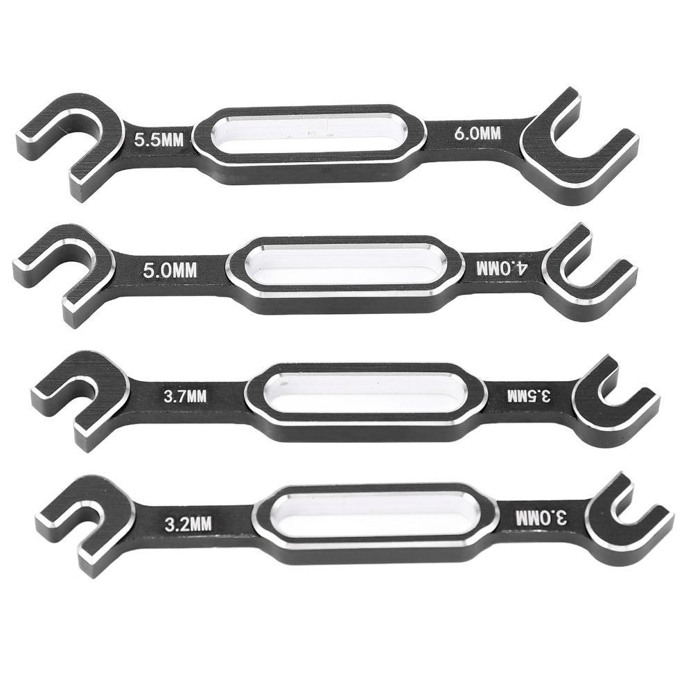 4Pcs/Set Aluminum Alloy RC Car Wrenches 3.0-6.0mm RC Maintenance Spanner  For RC Cars