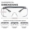 3pcs Anti-fog Safety Glasses Transparent Lens Blue Light Blocking Unisex Protective Glasses
