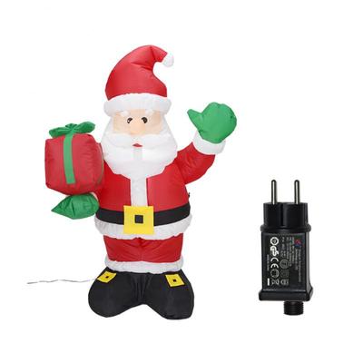 Nafukovací LED sněhulák Santa Claus s LED světelnou dekorací pro vánoční zahradní sváteční párty 2024 - výška 1,35 cm