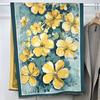 Autumn and winter national style plants and flowers new landscape painting elegant women imitation cashmere warm scarf fashion retro shawl
