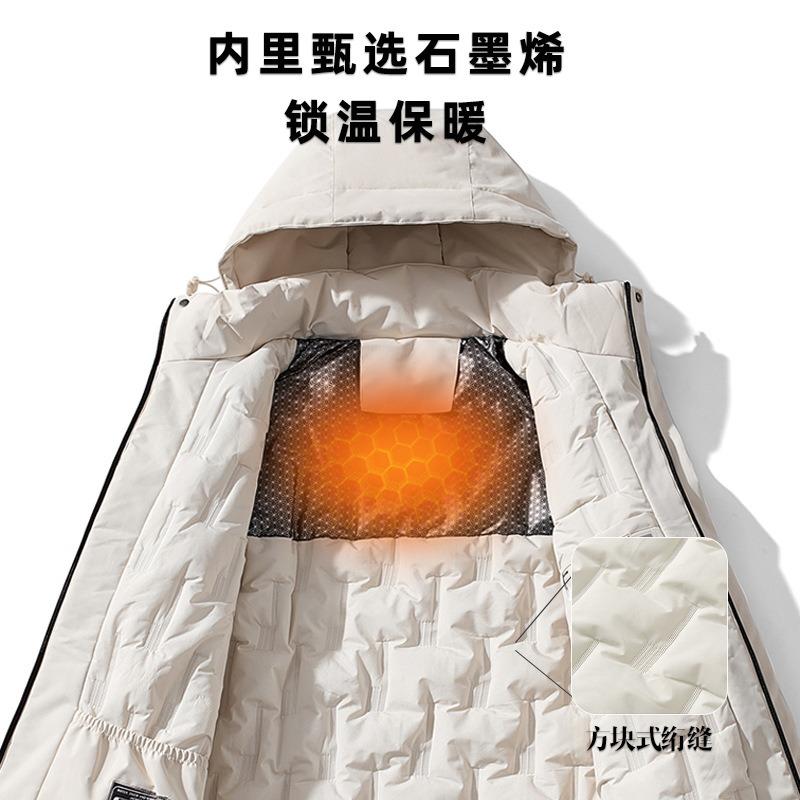 Autumn and Winter New Graphene Cotton Clothes Men's Velvet Warm Women's Jackets Windproof and Waterproof Enterprise Group Clothes Jacket