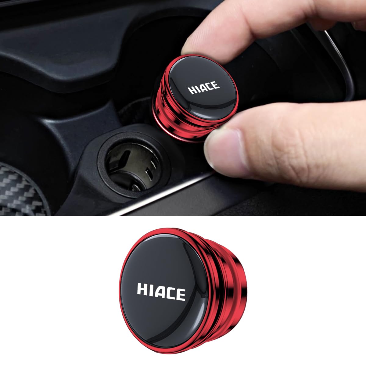 

[For Hiace Exclusive] Cigarette Lighter Socket Cap, Car Lighter Plug Cover, Car Charger, Waterproof, For Hiace Hiace красный
