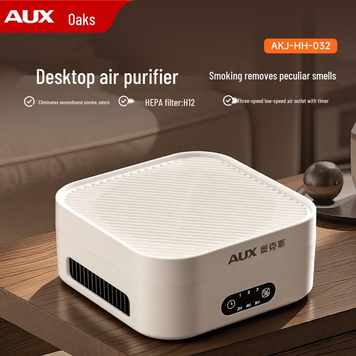 Compact Desktop Air Purifier: Eliminates Smoke, Odors, and Formaldehyde for Home and Office Use