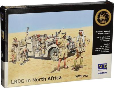 Master Box British Long Range Volunteer Corps LDG Desert Chevrolet North 5 Plastic MB35098 1/35 Crew, Africa, Figures, Model,