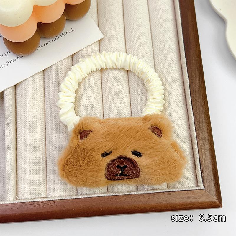 Opaska na głowę kapibary Futerkowa gumka do włosów Uroczy klips do włosów kapibary Futerkowe nakrycie głowy Klipsy BB Akcesoria do włosów Prezent urodzinowy dla dziewczynek na imprezę