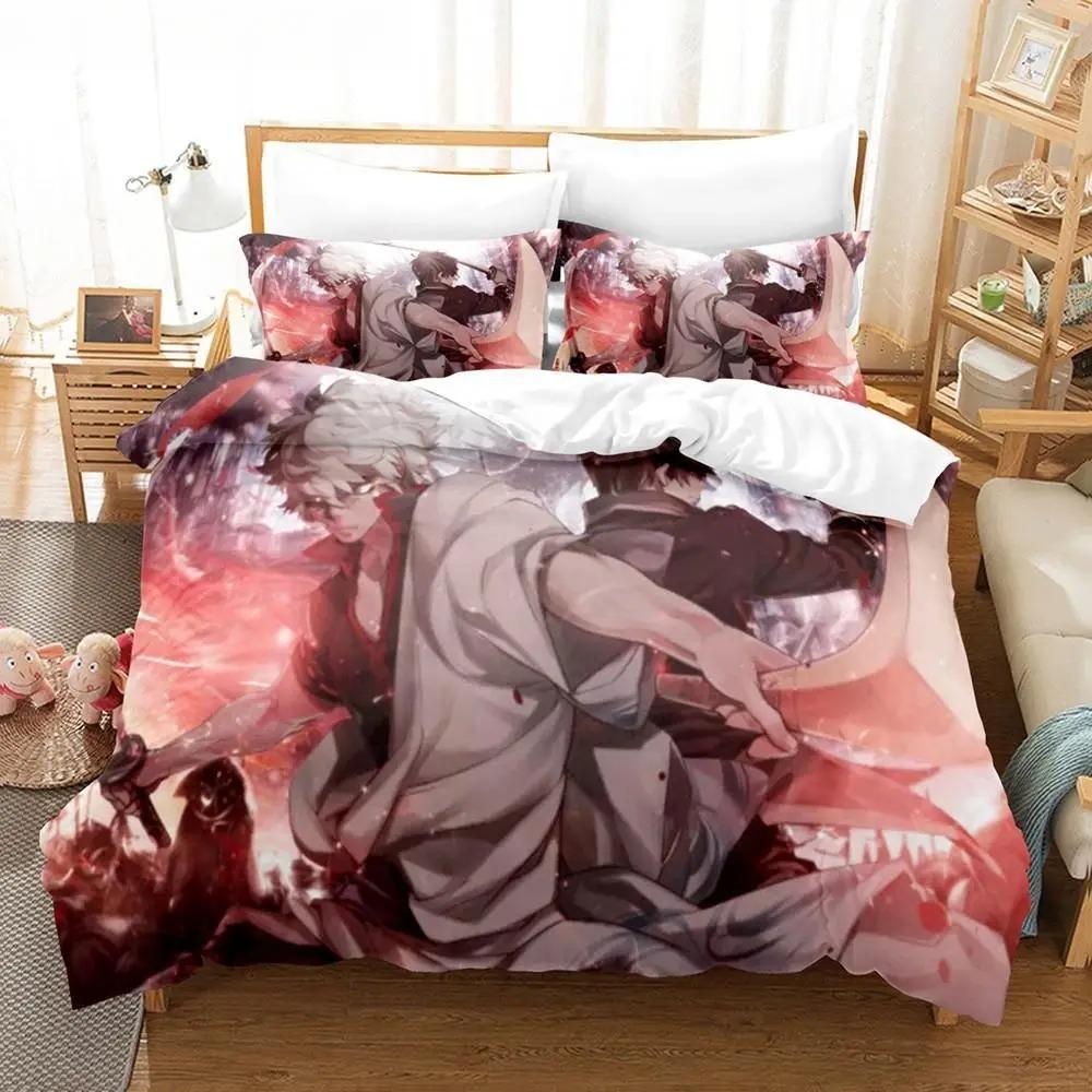 Brand New Gintama Bed Linen Collection Bed Cover Pillowcases For Adult Kids Twin Size Size Double Size Full Queen Dimension King Dimension Kids Teens