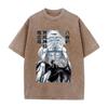 Anime Jujutsu Kaisen Fushiguro Megumi Makora Print T-shirt Men Women Tshirts Cotton Clothing Retro Washed T Shirt Harajuku Tops