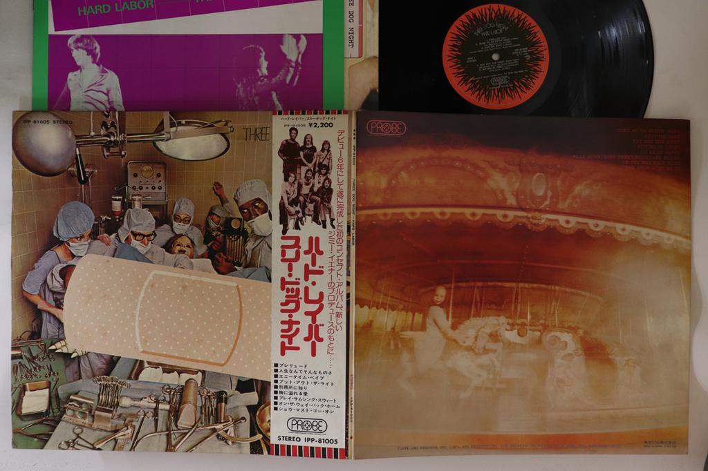 LP Record THREE DOG NIGHT - Hard Labor IPP81005 PROBE 1974 Japan Obi Rock Used