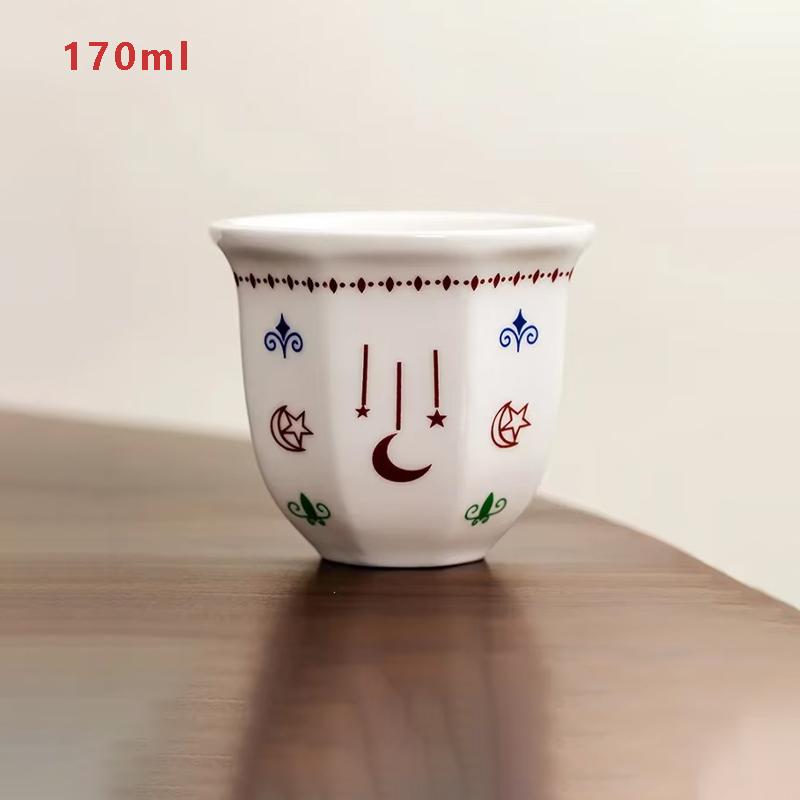 

Кофейная чашка в ближневосточном стиле 170/250 мл, керамическая кружка для эспрессо, ручной работы, противоожоговая, кувшин для латте, капучино, чайная чашка, подарок для домашнего использования as picture