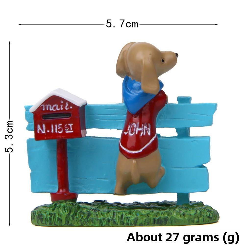 Sign Lawn Dog Resin Ornament For Garden Landscaping And Kids Gift Holiday