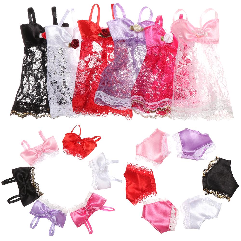 3pcs/set 30cm Fashion Doll Clothes Underwear Pajamas Dress Up Doll  Accessories Kids Girl Toy Gift