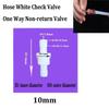 4mm 6mm 8mm 10mm 12mm Hose ID Plastic White Check Valve   Way Non-return Valve Professional Grade Non-return Valve