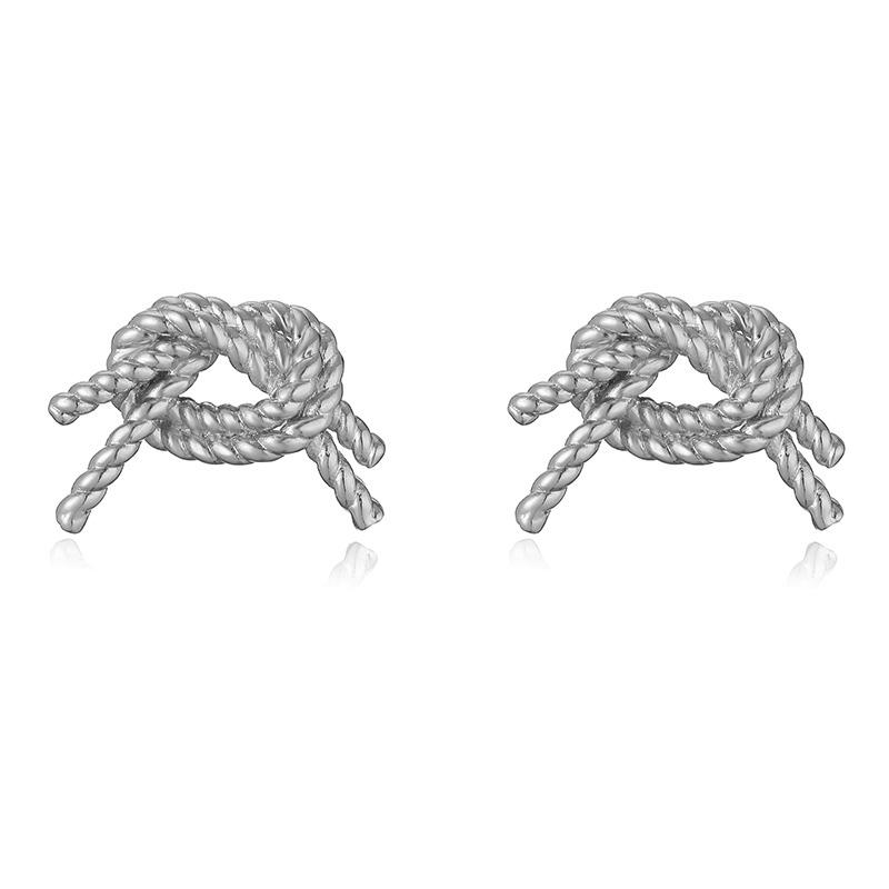 HECHENG, Twisted Heart Knot Heart shaped Earrings 18K Gold Plated with CZ Zirconia, Fashionable and Sweet Zircon Gift for Women
