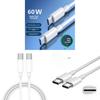 Usb C Data Cable With Fast Charging For Huawei Xiaomi Laptops And Devices
