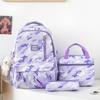 Zaino per studenti Borsa da scuola in tre pezzi Zaino resistente di grande capacità da donna