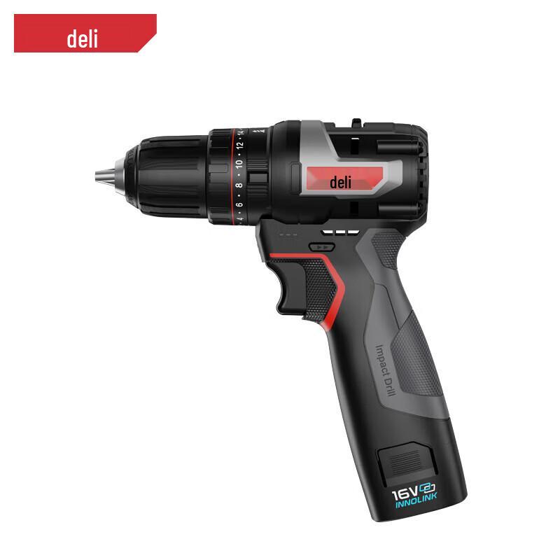 Deli 16V Cordless Lithium-Ion Drill & Screwdriver CN plug (adapter included)