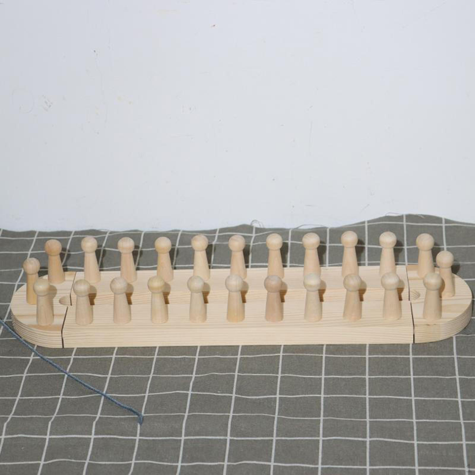 

Blanket Loom for Chunky Yarn Hand Knitting Wooden Solid Wood DIY Throw Blankets Scarves 2 sections