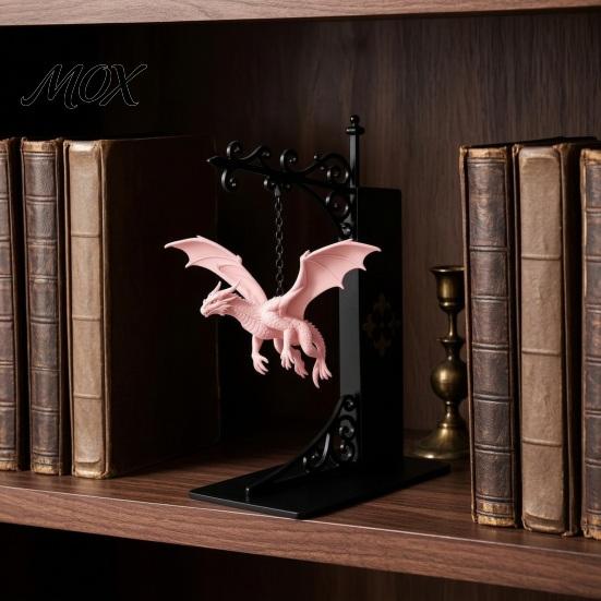 Drachen Buchstützen für Regale Fliegendes Bücherregal Licht, Dekorative Buchstütze Licht & Schreibtisch, Kreative Schreibtischaccessoires Skulptur Buchhalter, Schwer