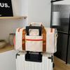 Contrasting color leisure sports fitness bag women's large-capacity portable messenger luggage bag light and short-distance business travel bag men