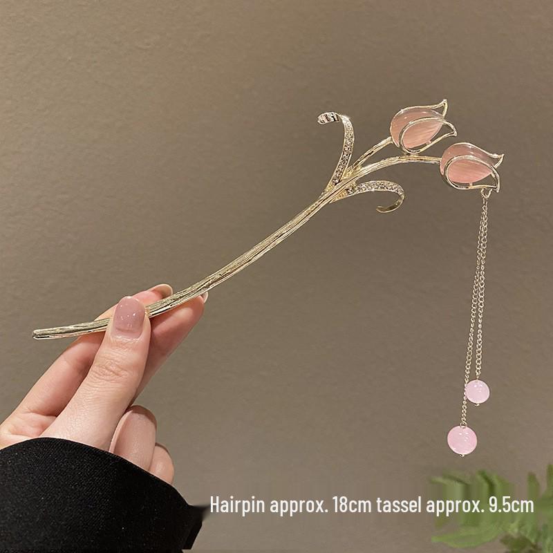 Tassel Flower Hairpin: Elegant Chinese Style Hanfu & Qipao Hair Accessory for Women