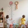 Bunny Growth Chart Wall Decals with Measurement Ruler- Pastel Pink & Hearts Nursery Decor, Removable Self-Adhesive room stickers
