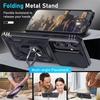 Military Armor Camera Slide Case For Samsung A57 A37 A17 A56 A16 A36 A26 A35 A15 A55 A53 A54 A14 Magnetic Ring Stand Phone Cover