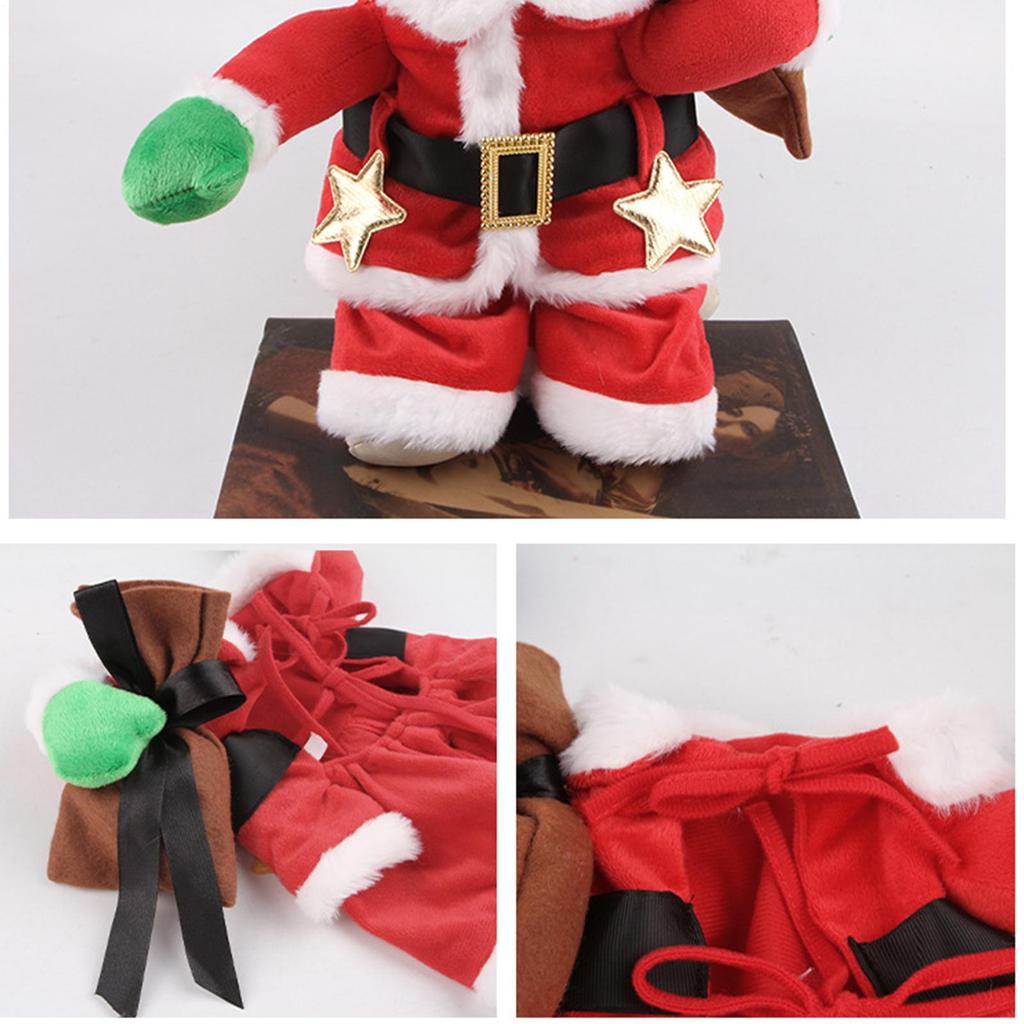 Christmas Costume For Cat Cosplay Outfit With Hat Santa Costume Clothes For Holiday Party Cosplay Masquerade Theater Performance