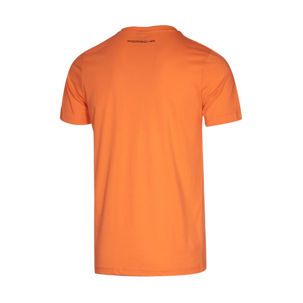 Puma Modisches atmungsaktives Sport-T-Shirt mit Rundhalsausschnitt, kurzärmelig, für Herren, mit Print, feuchtigkeitsableitend, Farbe: Orange 599752-07